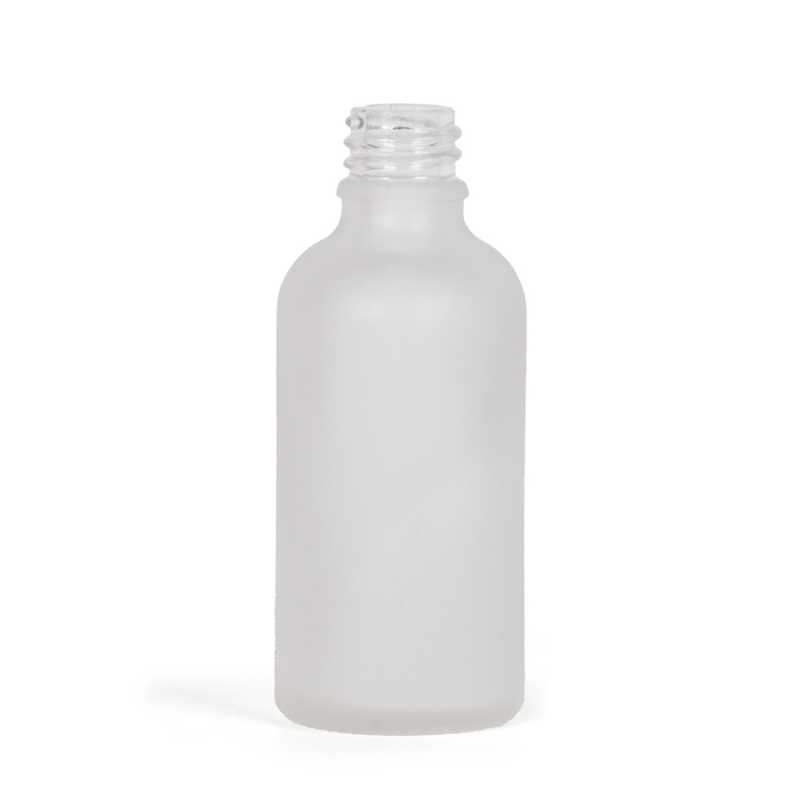 Bouteille en verre givré transparent, 50 ml