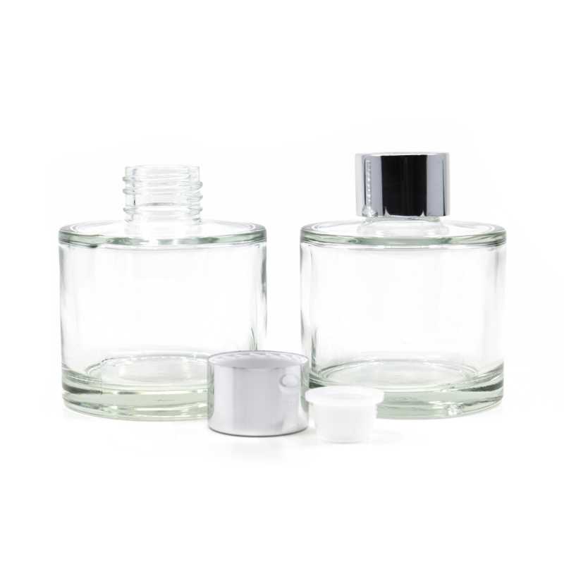 Récipient diffuseur en verre, Silver Top, 100 ml