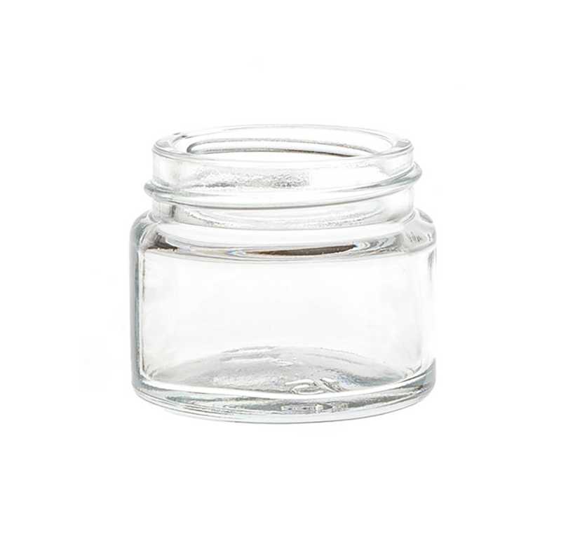 Pot à cosmétiques en verre transparent, 48 mm, 30 ml