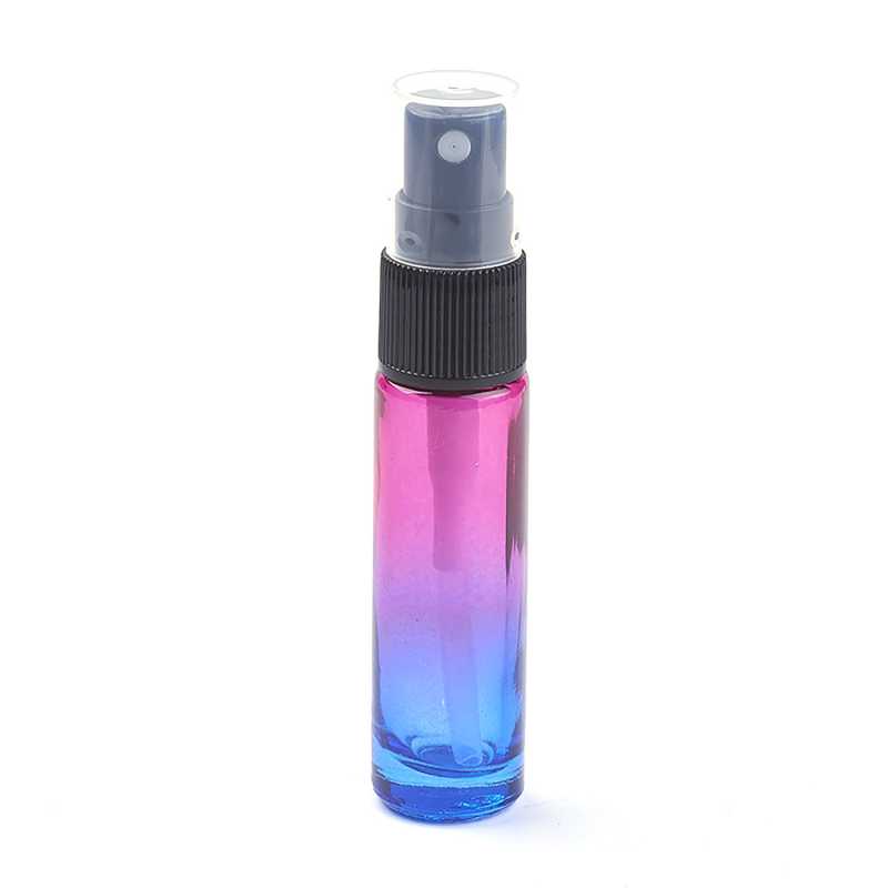 Vaporisateur de parfum en verre, rose-bleu, 10 ml