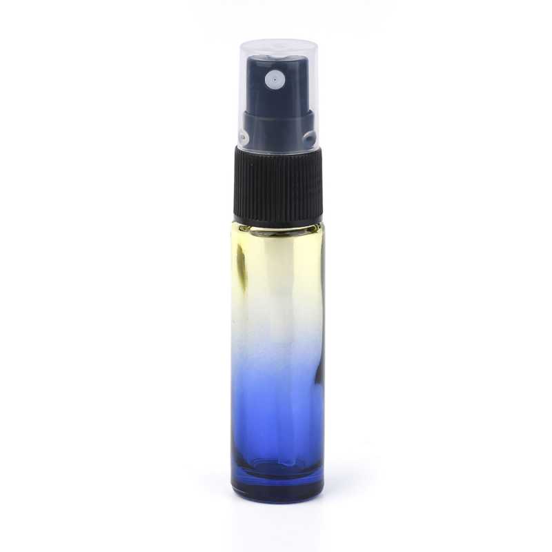 Vaporisateur de parfum en verre, jaune-bleu, 10 ml