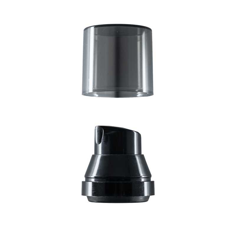 Surcapuchon noir pour flacon airless, 30/50 ml