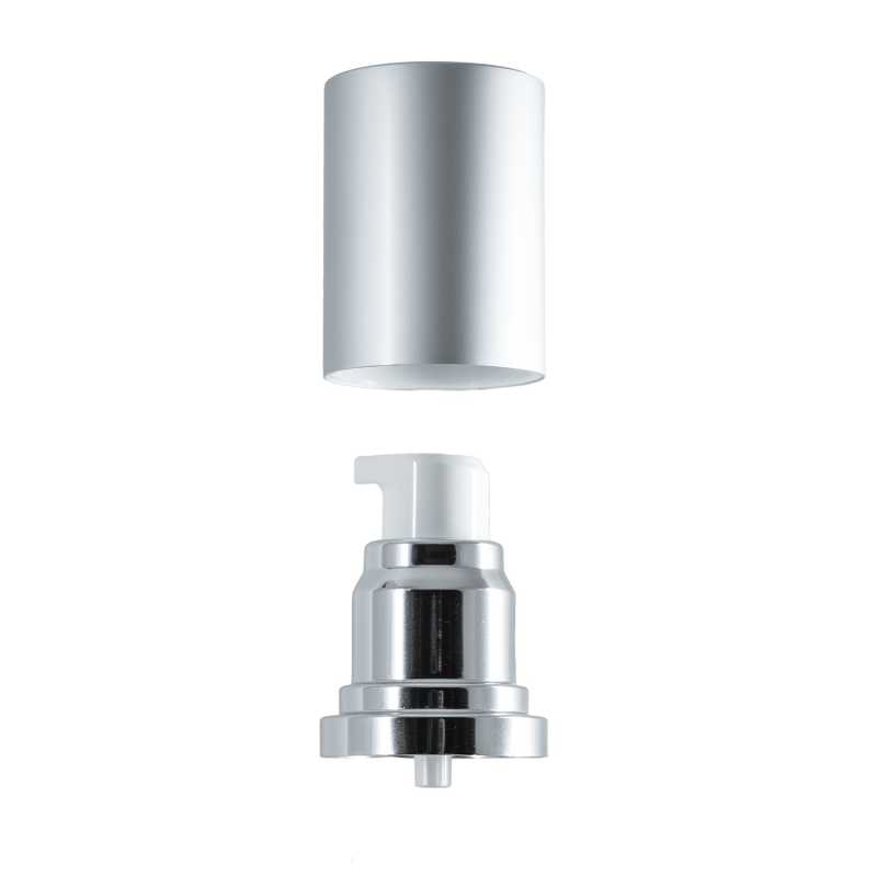 Pompe argentée pour flacon airless, 30/50 ml