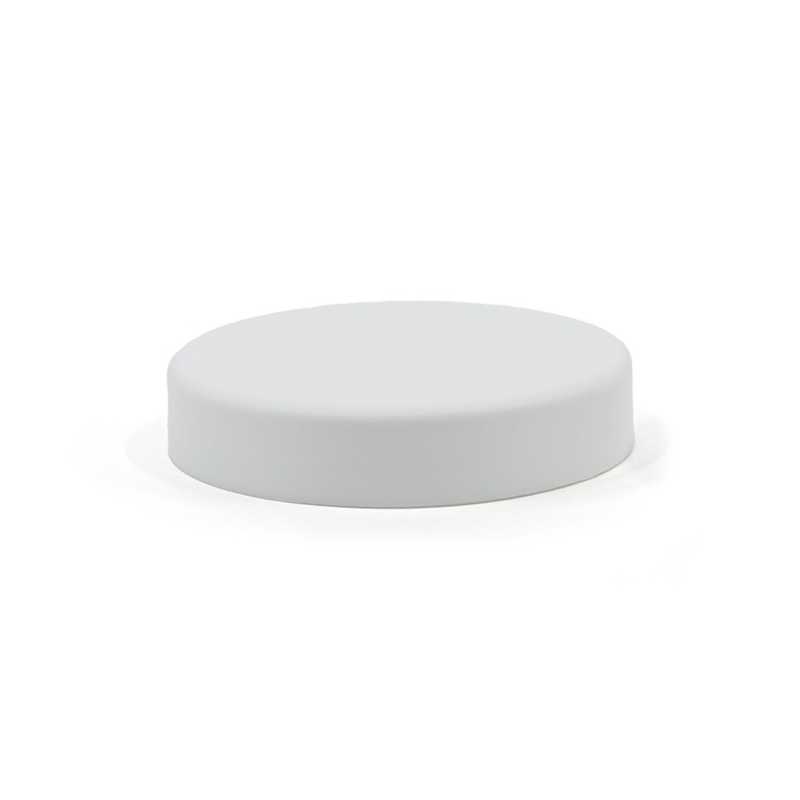 Couvercle en plastique blanc pour bocal givré, 100 ml, 63 mm