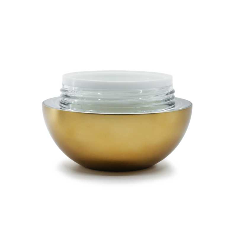 Pot sphérique en plastique doré, 30 ml