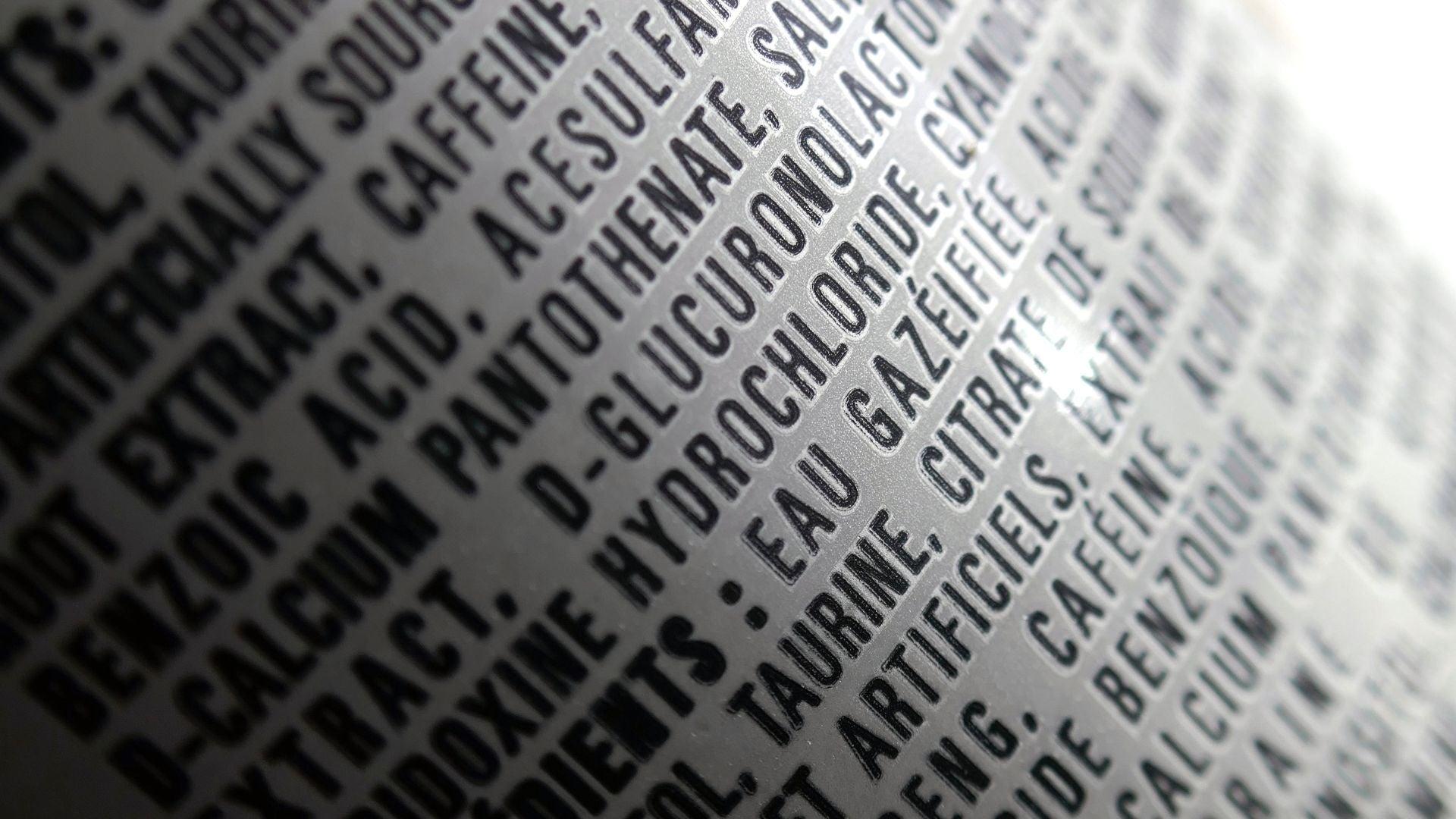 Étiquette d’un produit cosmétique avec mentions obligatoires
