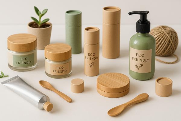 Étiquette cosmétique avec des claims marketing comme natural et chemical-free